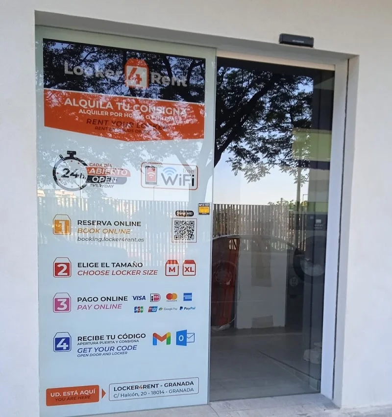Consignas de equipaje 24h Estación de tren | Locker4Rent Granada en C. Halcón, 20, Beiro, 18014 Granada, España - Imagen 2